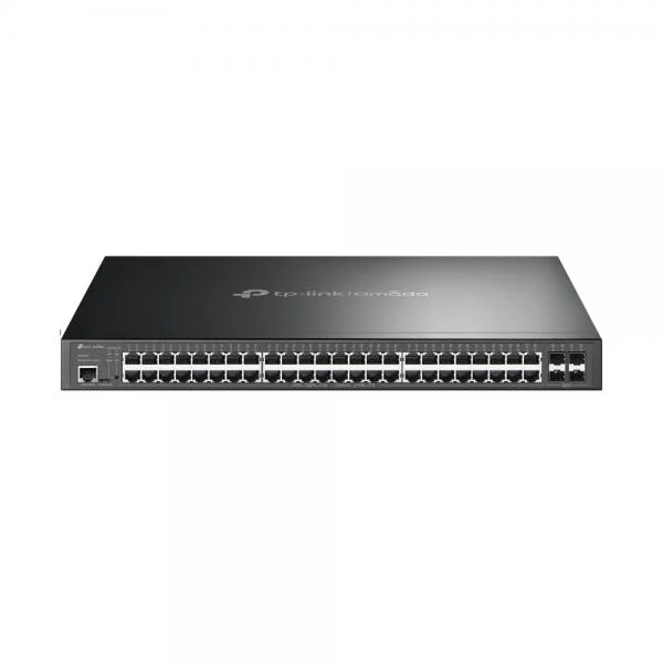 TP-Link - SG3452P - JetStream 52-Port Gigabit L2+ Managed Switch with 48-Port PoE+, 48x Gigabit PoE+ Ports, 4x Gigabit SFP Slots, RJ45/Micro-USB Console Port, 802.3at/af, 384 W PoE Power, 1U 19-inch R [SG3452P]
