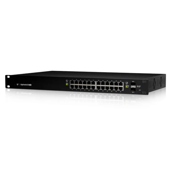 Ubiquiti - ES-24-250W - EdgeSwitch PoE Layer2/3 with (24) RJ45 ports, (2) SFP ports, and a 250W power supply [ES-24-250WEU]
