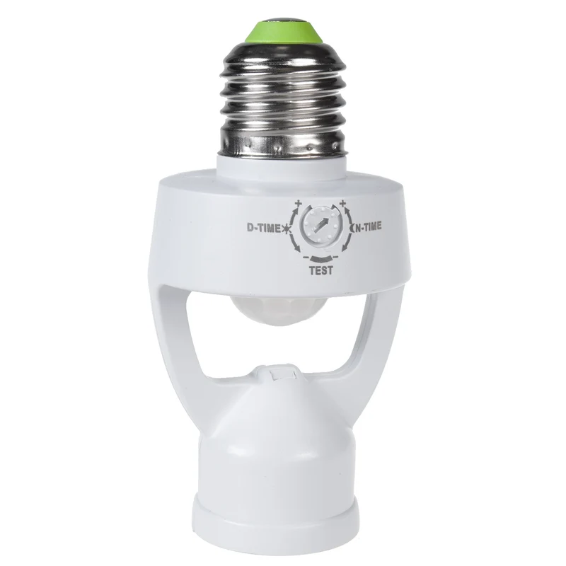 Portalampada con sensore di movimento e sensore crepuscolare E27 Sensore a 360 ° Illuminazione automatica