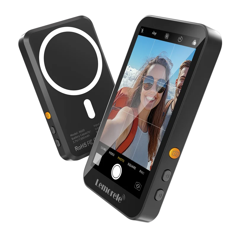 Lemorele R600 Magnetic Selfie Display with Bluetooth Zoom & HD Screen