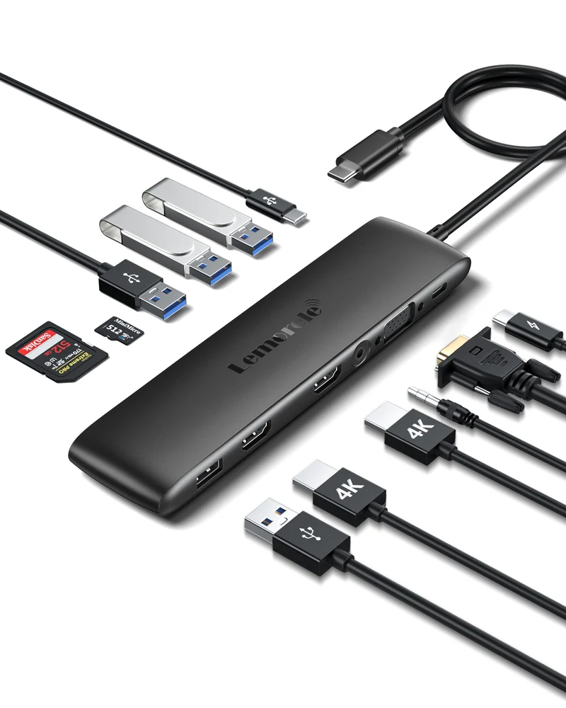 Lemorele TC97 All-in-One USB-C Dock Built for Creators on the Move