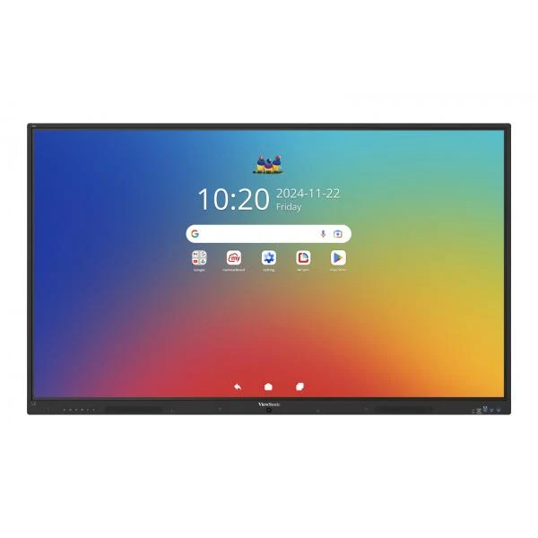 Viewsonic ViewBoard 35 serie touchscreen 75INCH UHD, Android 16 EDLA, IR 450 nits, 2x20W, 2x USB-C 8/128GB, 8-core CPU [IFP7535-1-1C]
