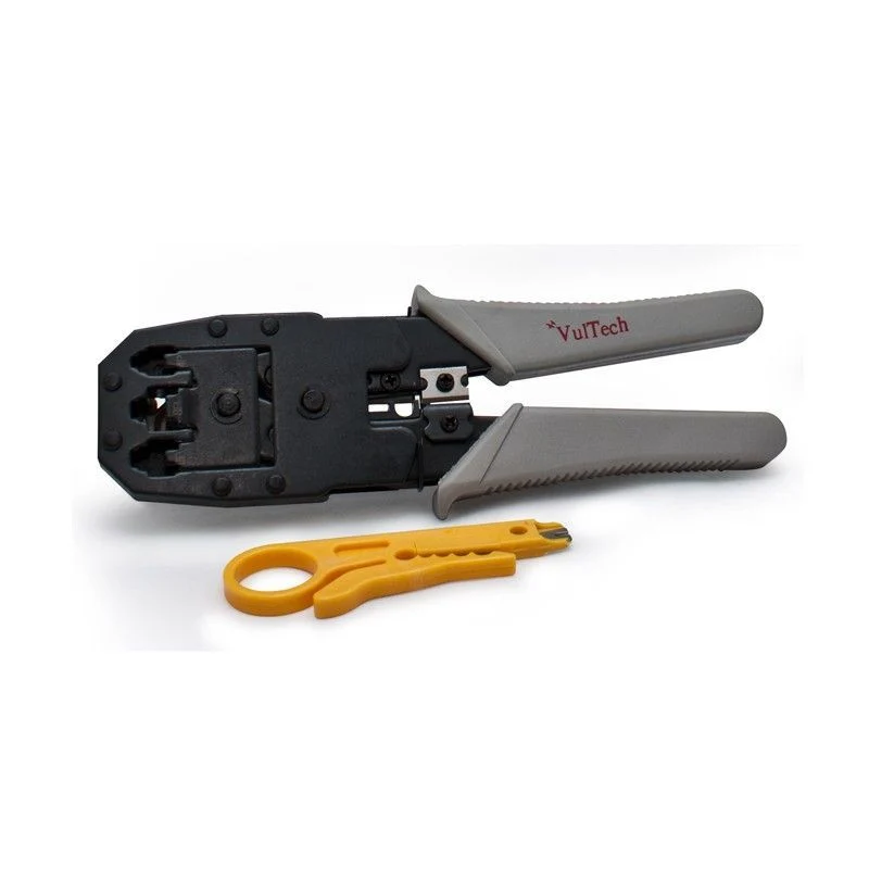 Vultech Crimpatrice con spelacavi RJ45-RJ11-RJ12 [CRI-01]