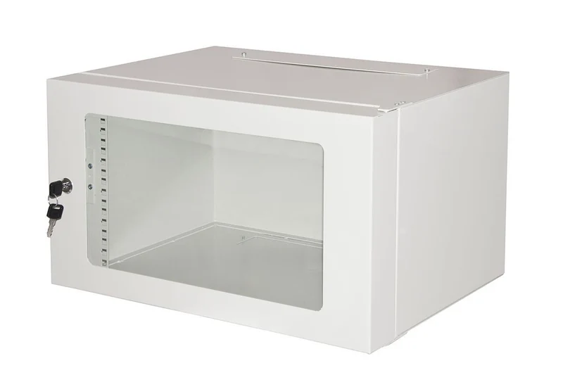 LINK Armadio Rack 19" 6U Profondita' 360 Mm Colore Grigio Porta In Vetro [LK1906U30]