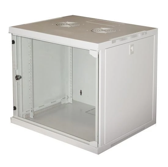 LINK Armadio Rack 19" 9 Unita' Da Muro Per Reti (A)485 X (L)540 X (P) 450 Mm Colore Grigio Porta Vetro [LK1909UG]