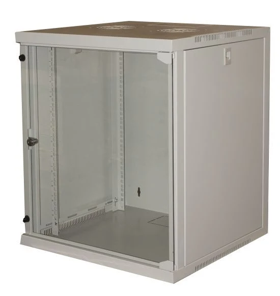 LINK Armadio Rack 19" 12 Unita' Da Muro Per Reti (A)620 X (L)540 X (P) 450 Mm Colore Grigio Porta Vetro [LK1912UG]