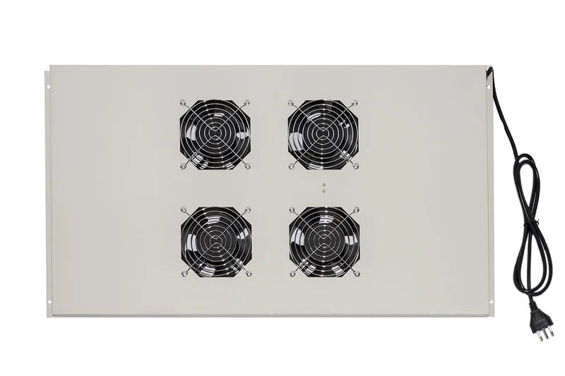 LINK Modulo 4 Ventole A Soffitto Colore Grigio Con Termostato Per Armadi 22/42U Profondi 800-1000 [LKVENT102GR]