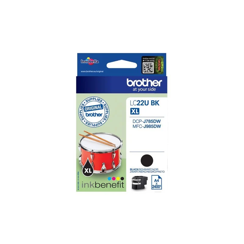 Brother LC22UBK cartuccia d'inchiostro 1 pz Originale Resa elevata (XL) Nero [LC22UBK]