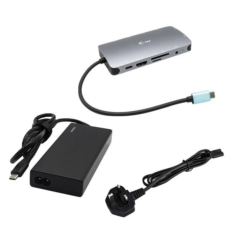 i-tec Metal USB-C Nano Dock HDMI/VGA with LAN + Universal Charger 77 W [C31NANOVGA77W]