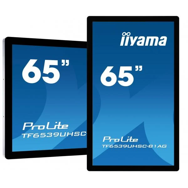iiyama TF6539UHSC-B1AG visualizzatore di messaggi Pannello piatto interattivo 165,1 cm (65") LCD 500 cd/m 4K Ultra HD Nero Touch screen [TF6539UHSC-B1AG]