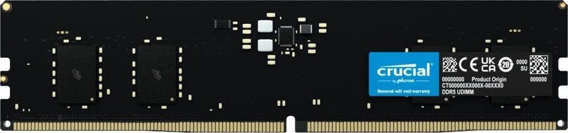 Crucial 8GB (1x8GB) DDR5-5600 CL46 RAM Arbeitsspeicher memoria 5600 MHz Data Integrity Check (verifica integrità dati) [CT8G56C46U5]