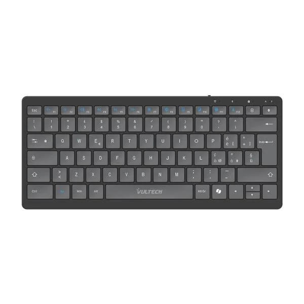 Vultech KEY-601WBT tastiera Ufficio USB + RF Wireless + Bluetooth QWERTY Italiano Nero [KEY-601WBT]