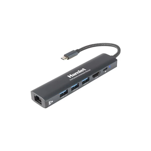 Hamlet HDKC-PD220 replicatore di porte e docking station per laptop Cablato USB 3.2 Gen 1 (3.1 Gen 1) Type-C Alluminio [HDKC-PD220]