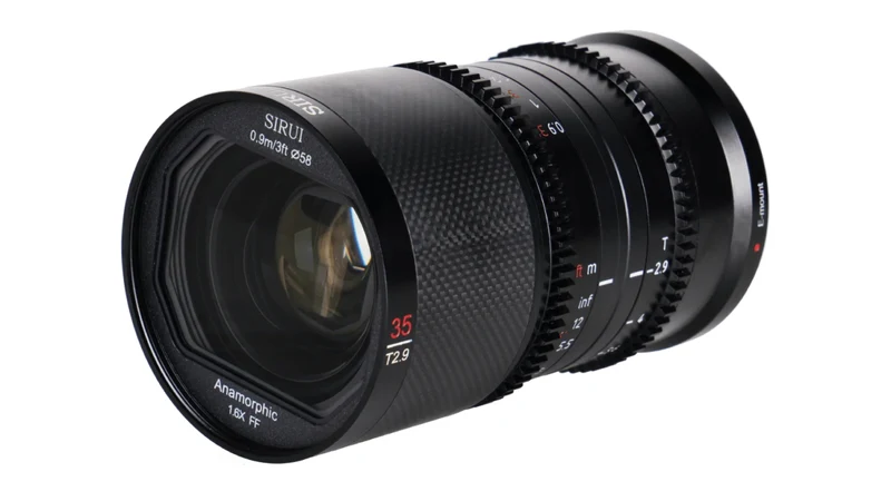 SIRUI OBIETTIVO 35MM T2.9 1.6X CARBON FIBER FULL-FRAME ANAMORPHIC VIDEO CANON RF-MOUNT (BLUE FLARE)