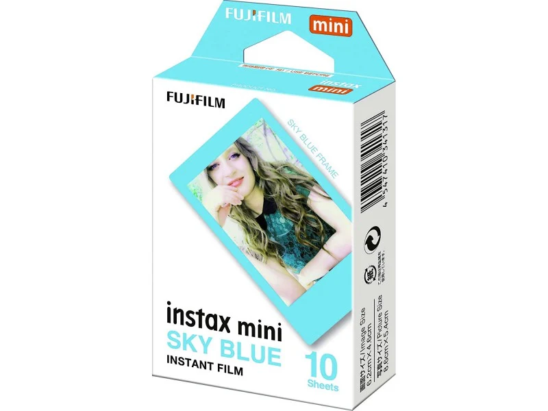 Fujifilm Instax Mini Pellicola Istantanea 10 pose Sky Blue Frame