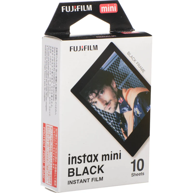Fujifilm Instax Mini Pellicola Istantanea 10 pose - Cornice Nera