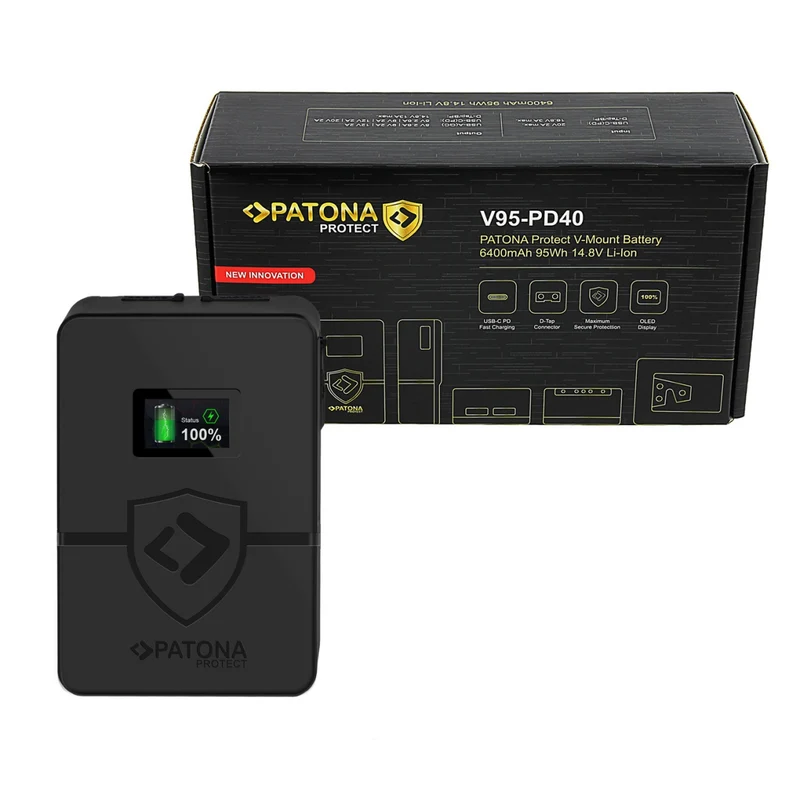 Protect V-Mount V95-PD40 PD40W Ingresso USB-C Display OLED 95Wh