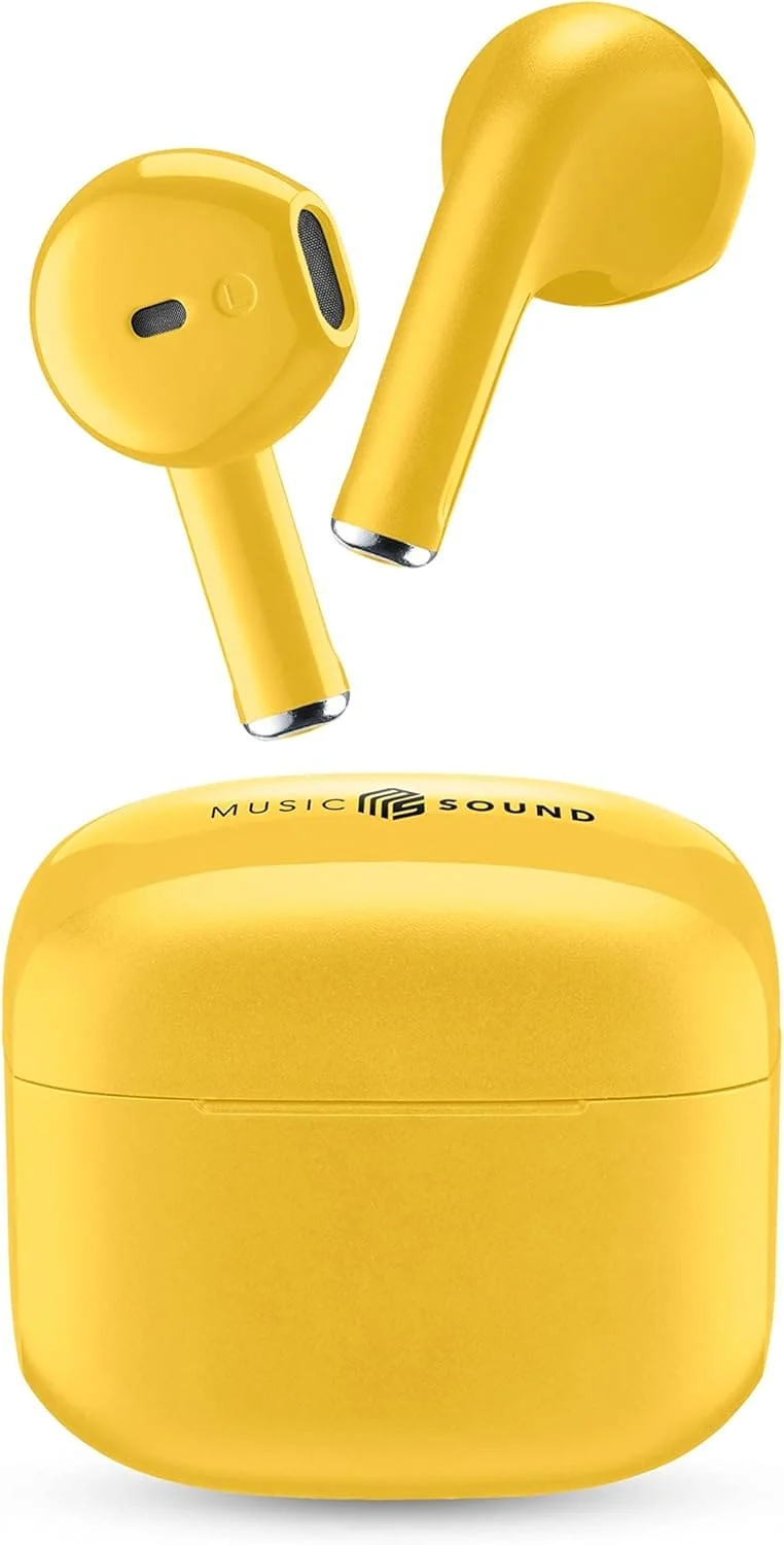 Music Sound SWAG WIRELESS EARPHONES GIALLO