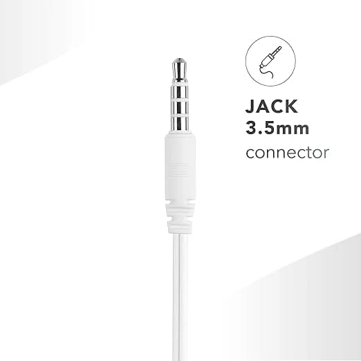 Music Sound Auricolari Fullcolor in-ear con Microfono - Jack 3.5 mm - Colore Bianco