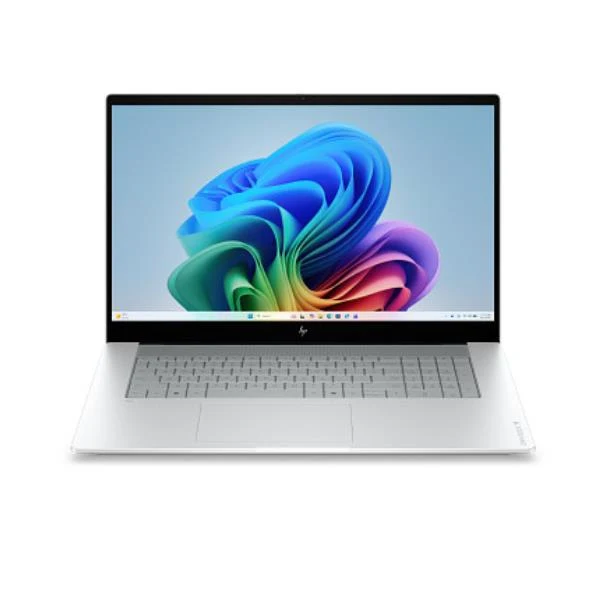 HP OmniBook X Laptop Next Gen AI 17-de0002nlx Copilot+ PC Intel Core Ultra 9 386H Computer portatile 43,9 cm (17.3") Touch screen Full HD 32 GB LPDDR5x-SDRAM 1 TB SSD Wi-Fi 7 (802.11be) Windows 11 Home Argento