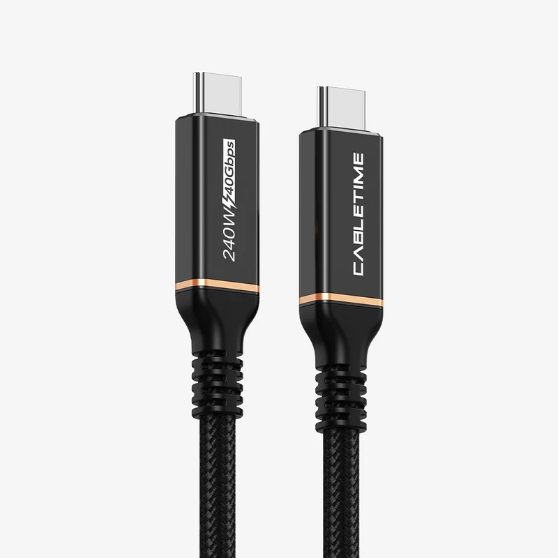 240W USB4 Cable 40Gbp 8K Video Output Braided 2M 1M