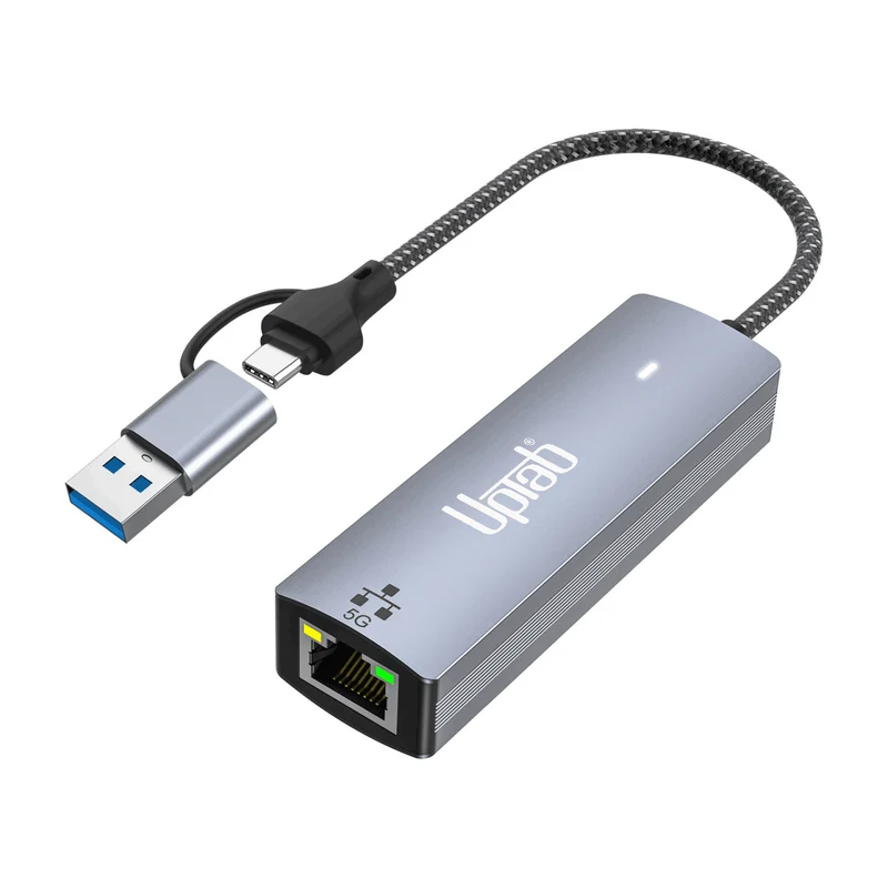 Adattatore da USB-C/A a Ethernet da 5 Gbps