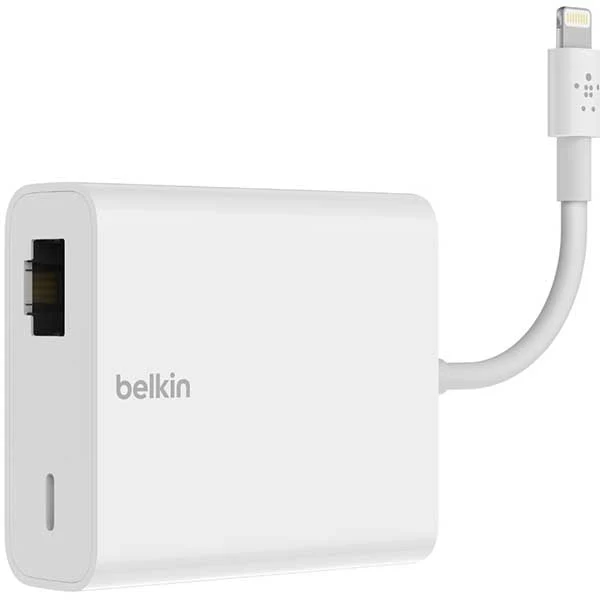 Belkin - Adattatore Ethernet + Alimentazione con Connettore Lightning