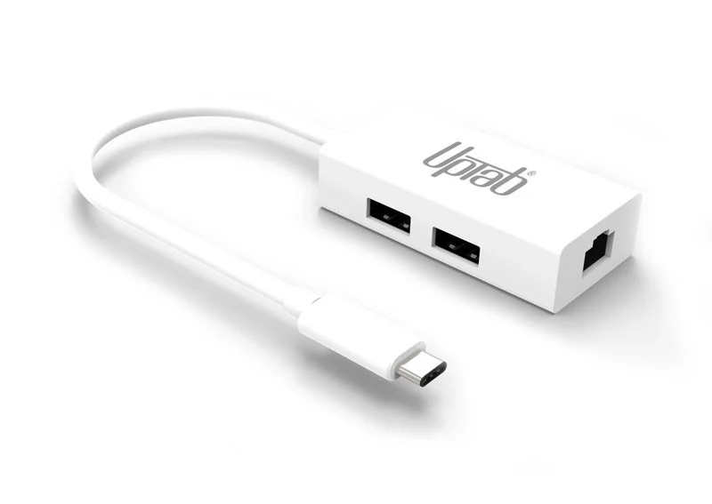 Adattatore USB C a 2 porte USB 3.0 e Gigabit Ethernet