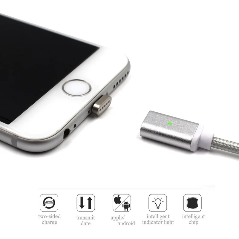 Cavo magnetico di ricarica e dati USB per Lightning e Micro USB