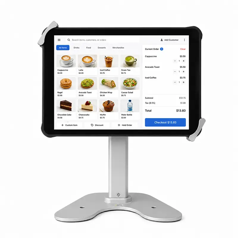 Unitech RT112 High-Profile POS Tablet Stand for Service Counters | Agoz