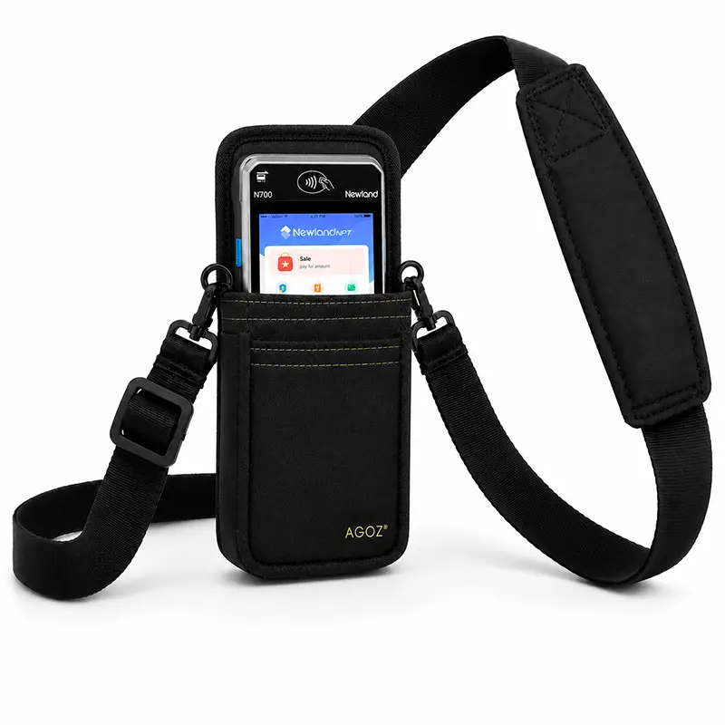 Newland POS Terminal Crossbody Sling Holster for Tableside Checkout | Agoz
