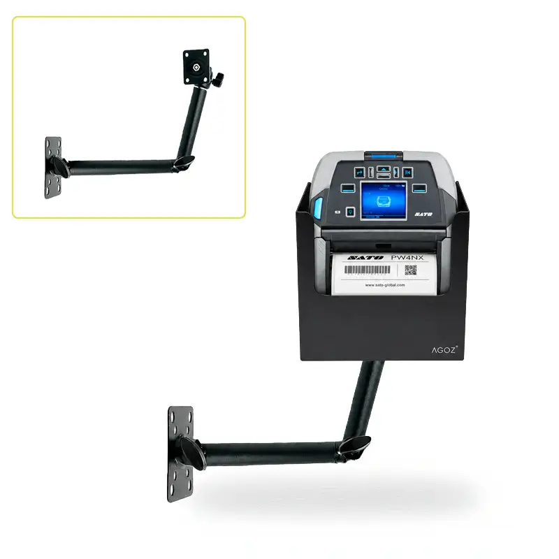 Adjustable Swing Arm Mount with Metal Holder for SATO Mobile Printers | Agoz