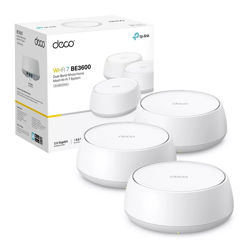 Deco BE25 Sistema Mesh Wi-Fi 7 BE3600Mbps 2 Porte 2.5Gbps, 3pz
