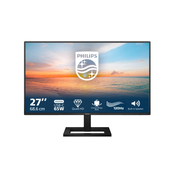 PHILIPS MONITOR 27 LED IPS 16:9 QHD 4MS 350 CDM USB-C ALTEZZA, HDMI MULTIMEDIALE [27E1N1600AE]