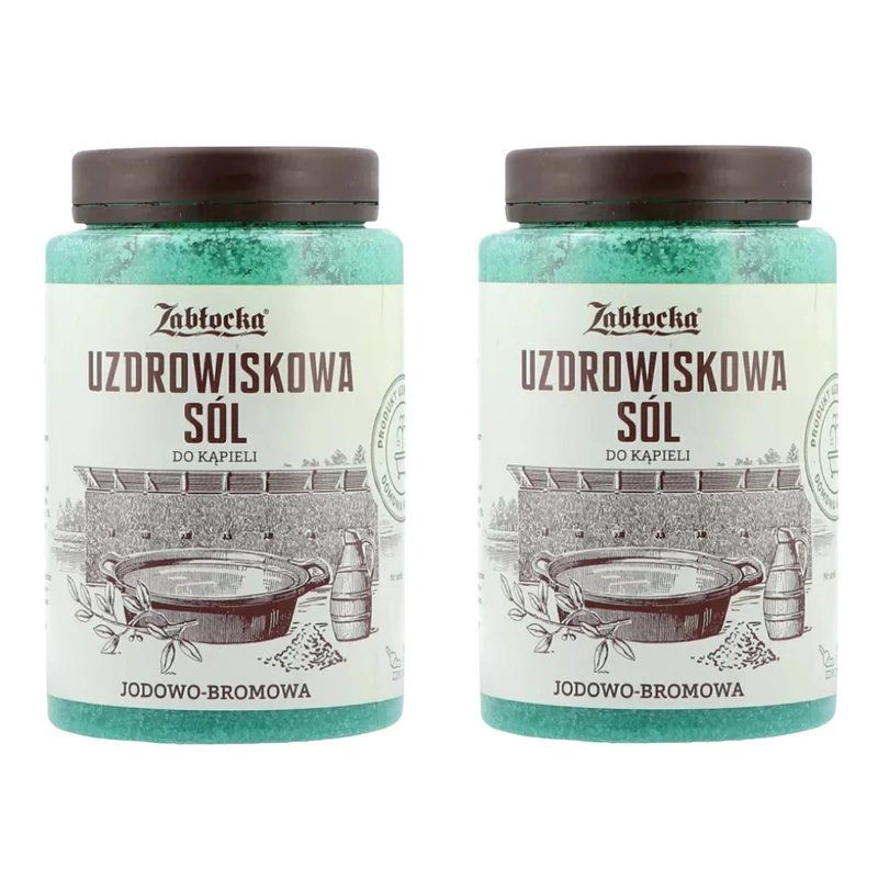 Sale termale Zabłocka, iodata e bromata, per bagni, 1,2 kg - 2 pezzi