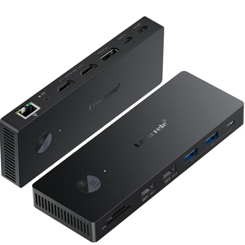 Lemorele TC500 USB-C Docking Station with HDMI, DP & 100W PD