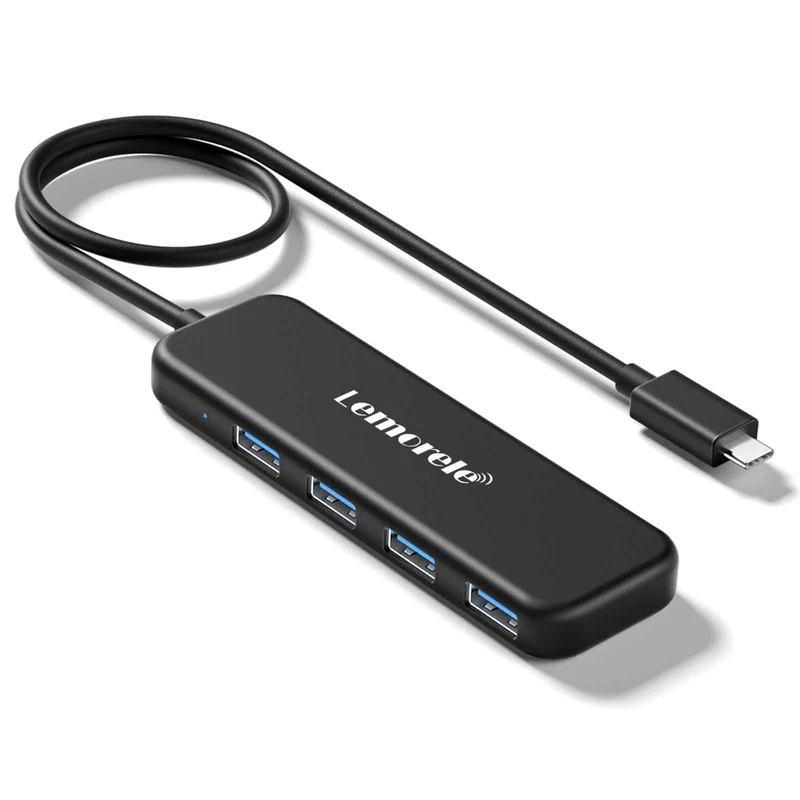 Lemorele TC41 USB-C 4-in-1 Hub with 4× USB 3.0 Ports
