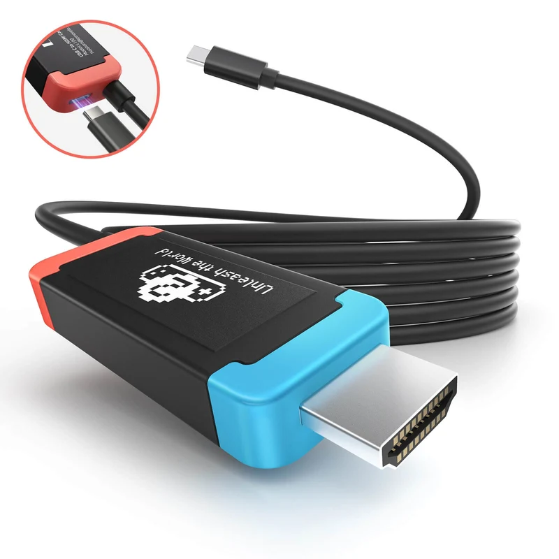 Lemorele USB-C to HDMI Cable Compatible with Switch 2, 4K@60Hz HDR, 100W PD Fast Charging