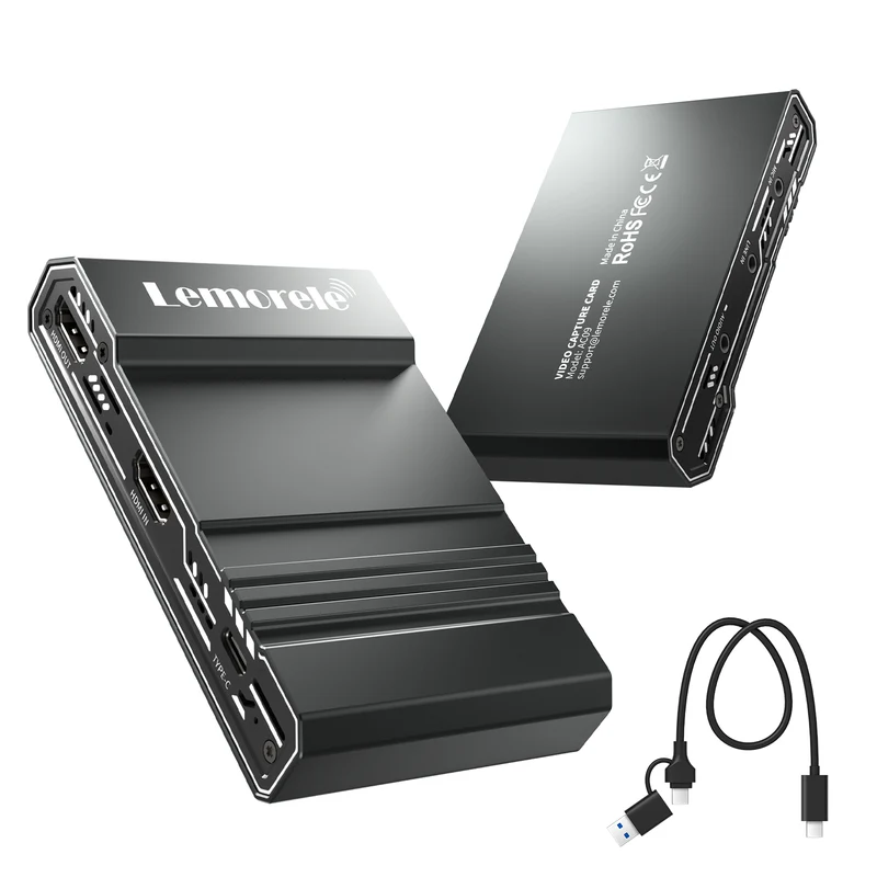 Lemorele AC09 HDMI to USB Capture Card for OBS Streaming & Recording