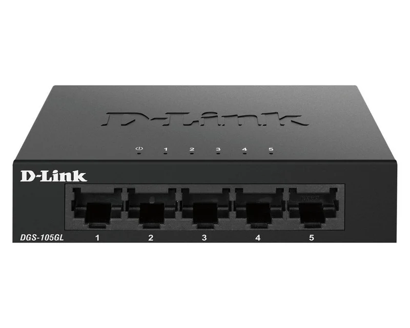 D-Link DGS-105GL/E switch di rete Non gestito Gigabit Ethernet (10/100/1000) Nero [DGS-105GL/E]