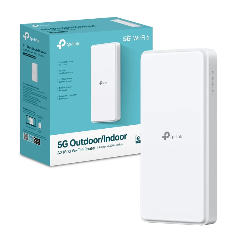 Archer NX200-Outdoor Router 5G con SIM Esterno WiFi 6 AX1800, 2.5GE PoE, IP66