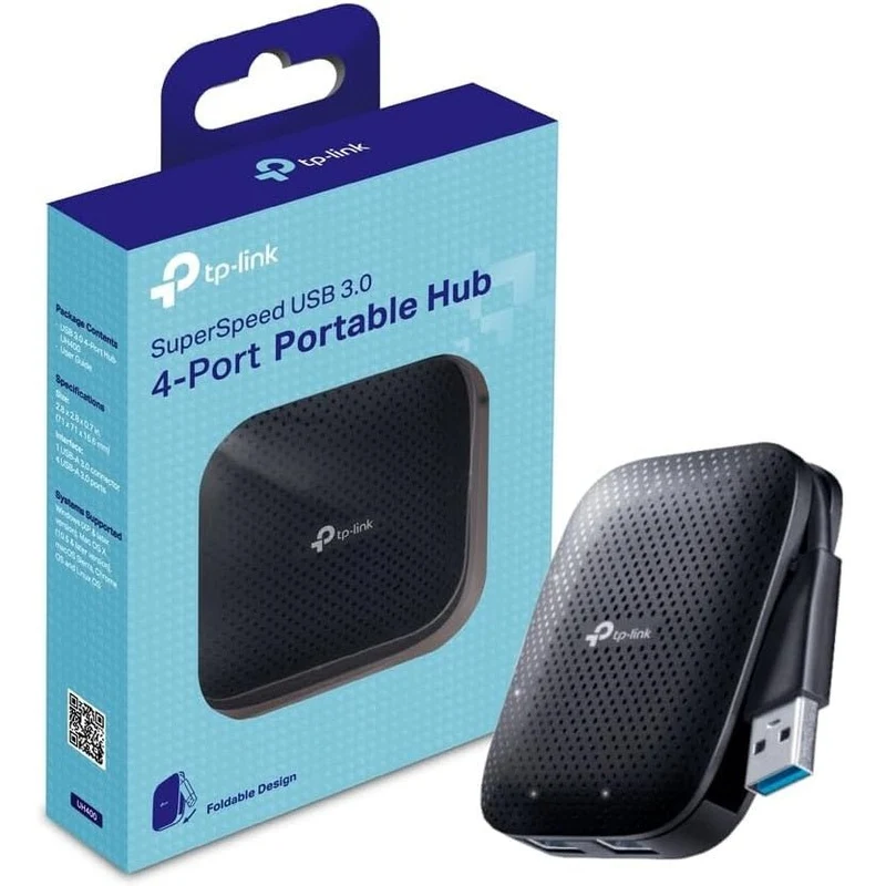 UH400 Hub USB 3.0 4 in 1, Design con Cavo Pieghevole