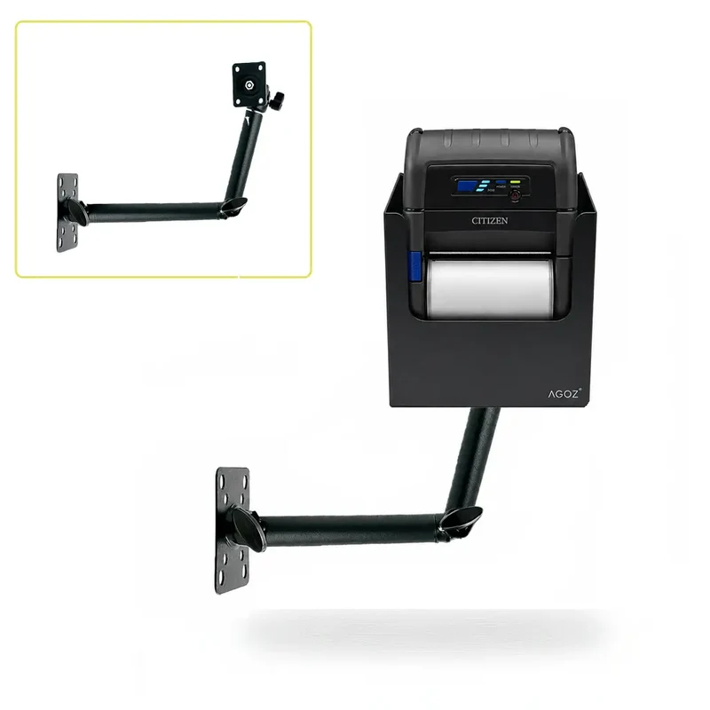 Adjustable Arm Mount with Metal Holder for Citizen Mobile Printer