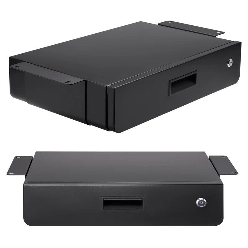 Cassetto ergonomico sotto la scrivania, organizer Maclean, nero, max 5 kg, MC-461