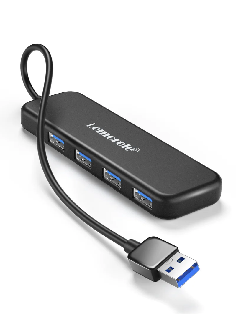 Lemorele TC55 USB-A 4-in-1 Hub with Micro USB Power Supply