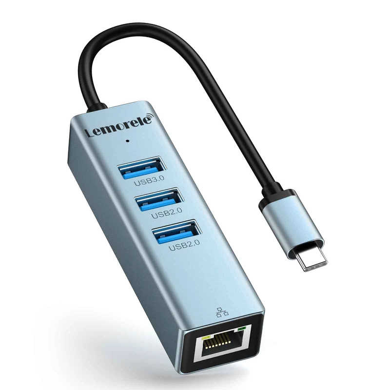 Lemorele TC43L USB-C 4-in-1 Hub with Ethernet and USB Ports