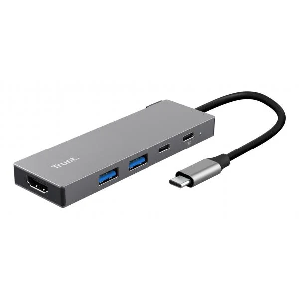 TRUST ADATTATORE DOCKING STATION MULTIPORT 5 IN 1, 1 HDMI 4K(60HZ), 1 USB-C PD, 1 USB-C, 2 USB-A 3.2 [26062]