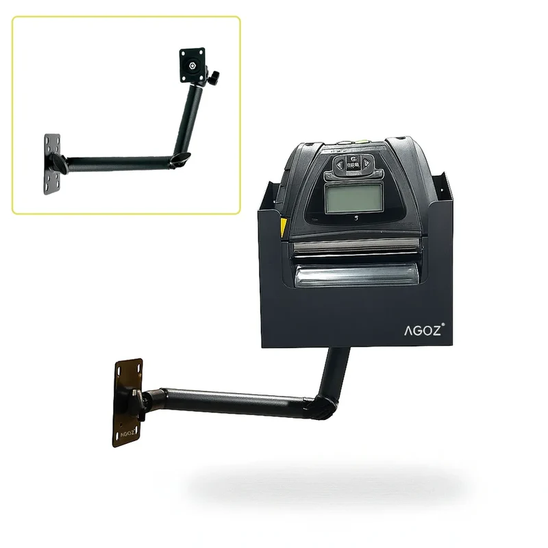 Zebra Mobile Printer Swing Arm Mount – Heavy-Duty Metal Holder