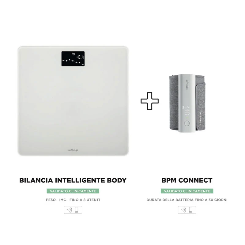 Kit Bilancia Intelligente e BPM Connect per Monitoraggio Avanzato del Peso e Pressione Arteriosa