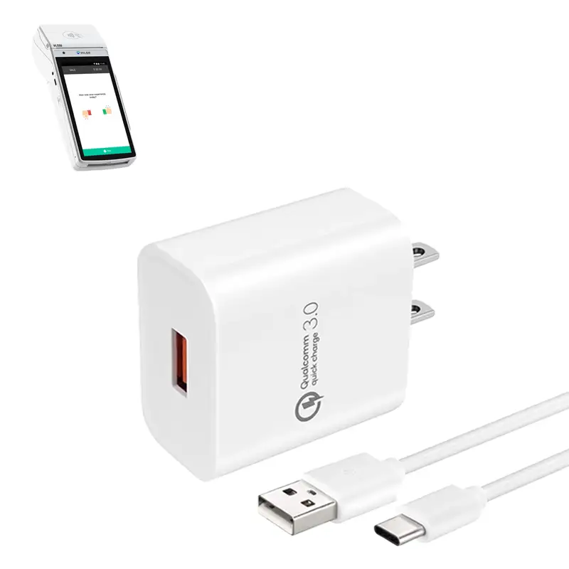 Wall Charger & USB-C Cable for Valor POS Terminal